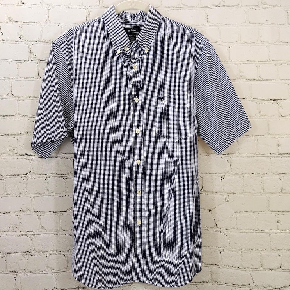 Mens Dockers mini check short sleeve shirt